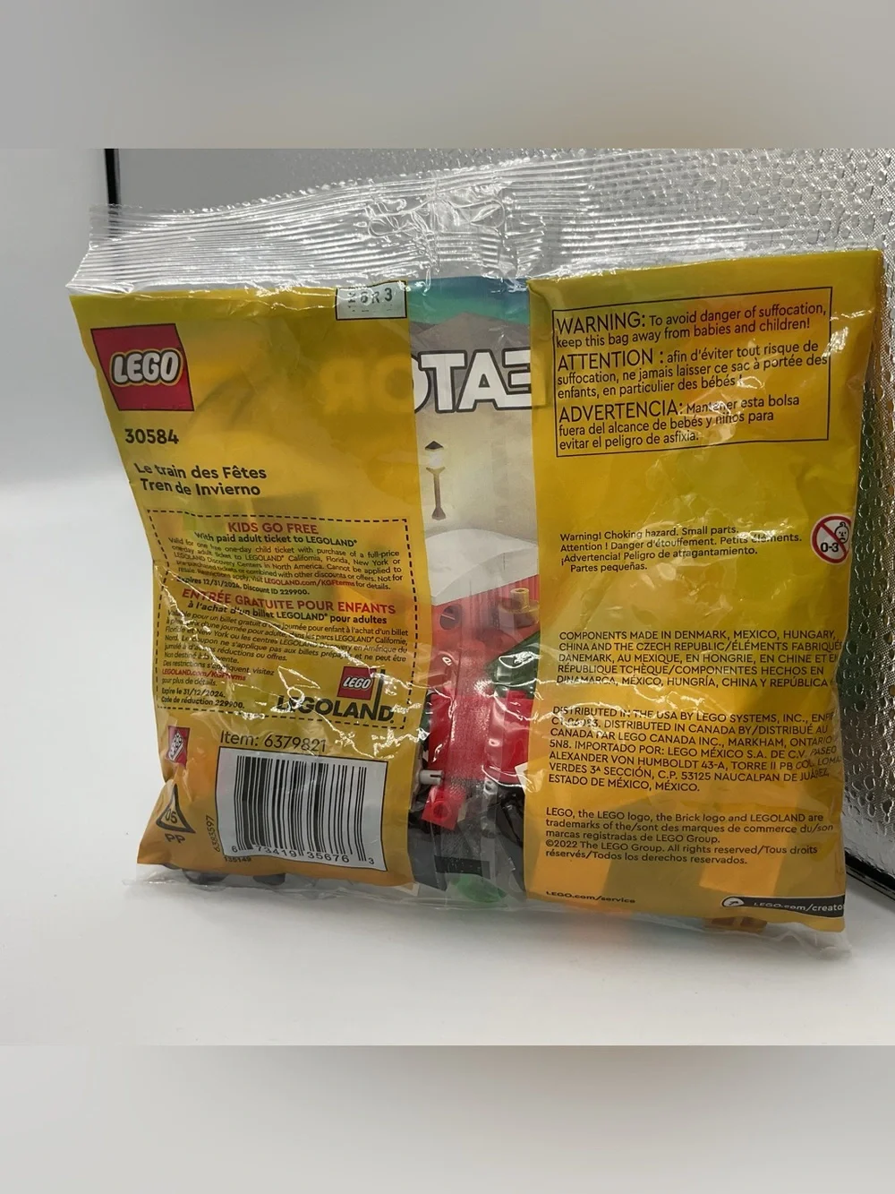 Lot x3 Poly Bag Lego Sets City 30640 Race Car Creator Train 30584 Animal 30689